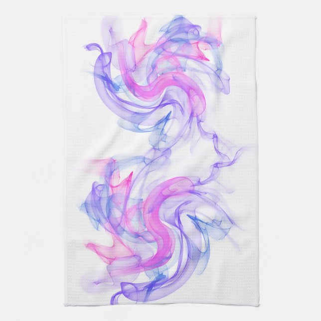Abstract  Smoke on the Water Towel (Vertical)