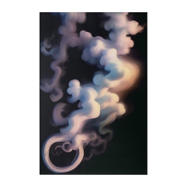 Abstract Smoke Swirls | Modern Art Acrylic Print (Front)