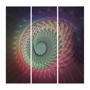 Abstract Snail Colorful Modern Fractal Art