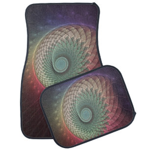 Abstract Snail Colorful Modern Fractal Art Car Floor Mat