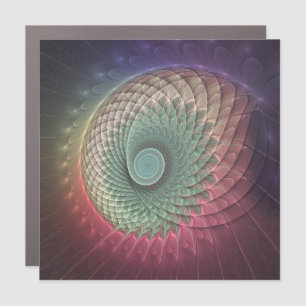 Abstract Snail Colorful Modern Fractal Art Car Magnet