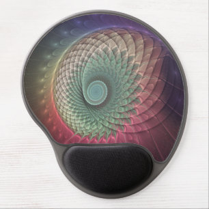 Abstract Snail Colorful Modern Fractal Art Gel Mouse Pad