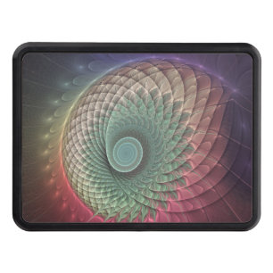 Abstract Snail Colorful Modern Fractal Art Hitch Cover