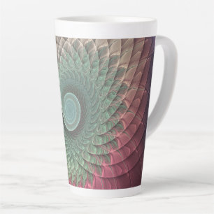 Abstract Snail Colorful Modern Fractal Art Latte Mug