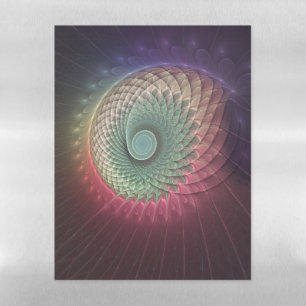 Abstract Snail Colorful Modern Fractal Art Magnetic Dry Erase Sheet