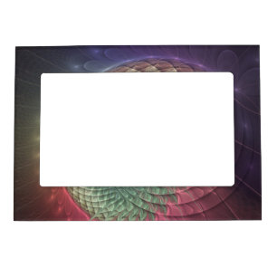 Abstract Snail Colorful Modern Fractal Art Magnetic Frame