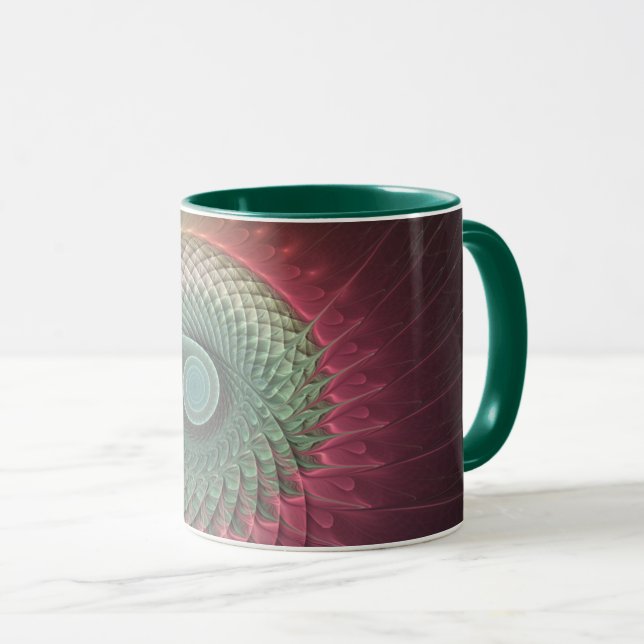 Abstract Snail Colorful Modern Fractal Art Mug (Front Right)