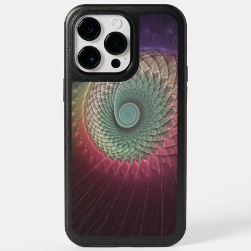 Abstract Snail Colorful Modern Fractal Art OtterBox iPhone 14 Pro Max Case