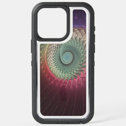 Abstract Snail Colorful Modern Fractal Art iPhone 15 Pro Max Case