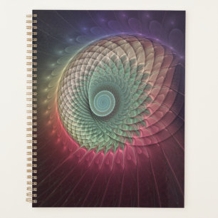 Abstract Snail Colorful Modern Fractal Art Planner