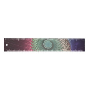Abstract Snail Colorful Modern Fractal Art Ruler