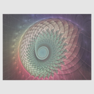 Abstract Snail Colorful Modern Fractal Art Tissue Paper