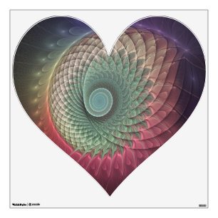 Abstract Snail Colorful Modern Fractal Art Wall Decal