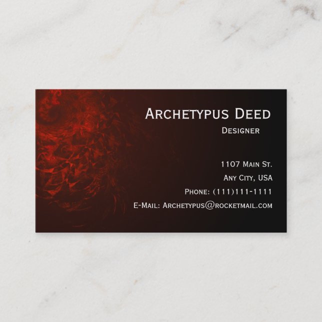 Abstract Snake Skin Business Card (Front)