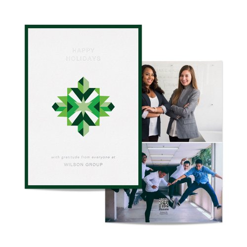Abstract Snowflake Corporate Holiday Card