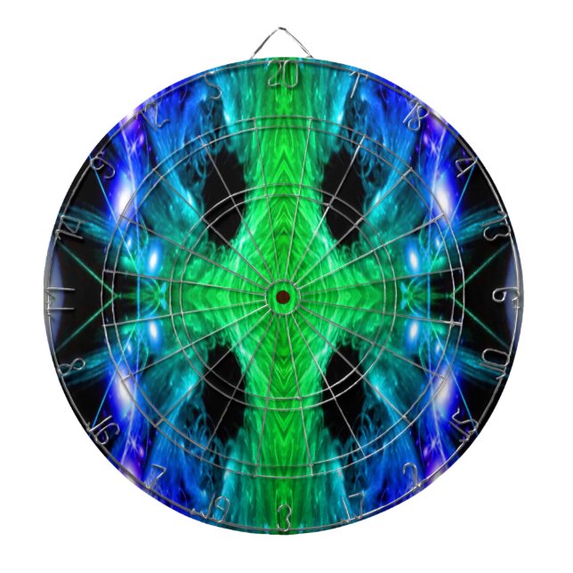 Abstract Snowflake Dart Board (Front)