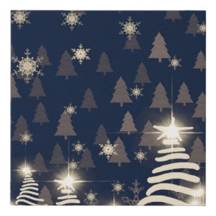 Abstract snowflakes. 2d illustration. Holy Christm Faux Canvas Print