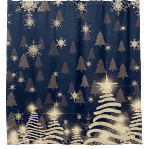 Abstract snowflakes. 2d illustration. Holy Christm Shower Curtain