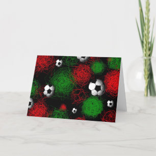 Abstract Soccer2 - Christmas/Holiday Card