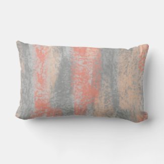 Abstract Soft Hues Coral Peach Gray Throw Pillow