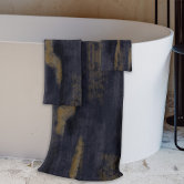 Abstract Soft Hues Gray Beige Steel Blue & Brown Bath Towel Set, Zazzle