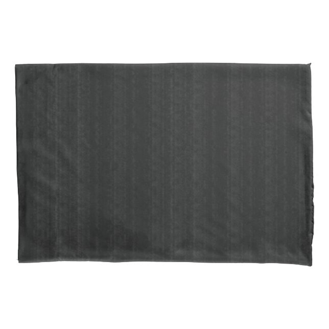 Abstract Soft Hues Deep Charcoal Subtle Stripe Pillow Case (Front-Left)