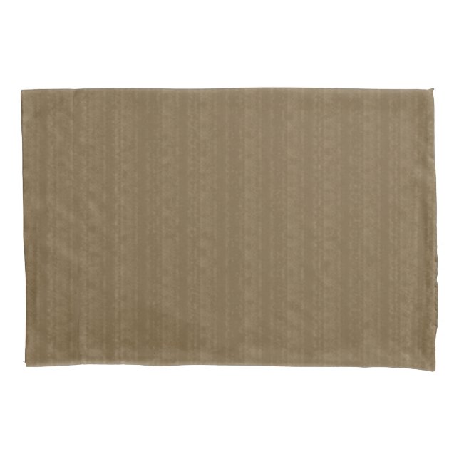 Abstract Soft Hues Deep Gold Subtle Stripe Pillow Case (Front-Left)