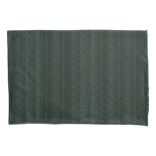 Abstract Soft Hues Deep Green Subtle Stripe Pillow Case (Front-Left)