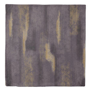 Abstract Soft Hues Deep Plum & Gold Duvet Cover