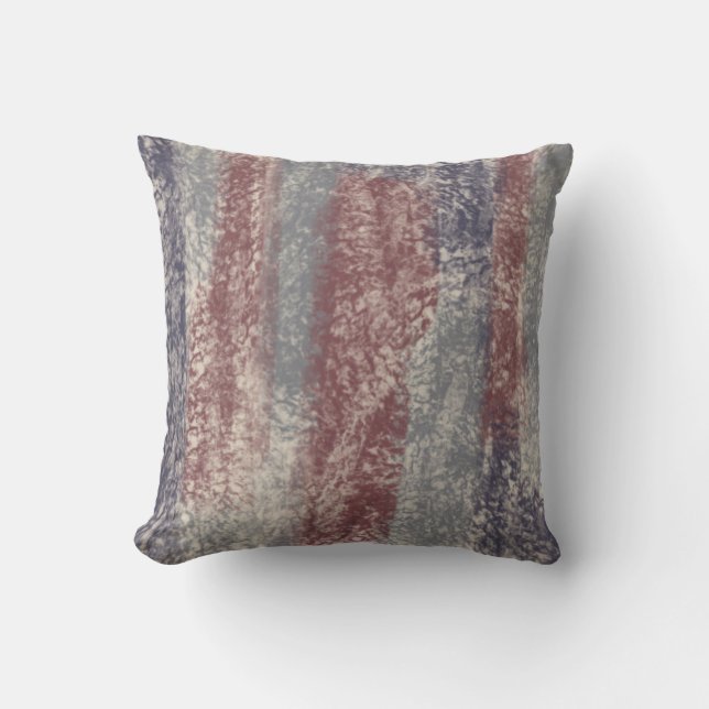 Abstract Soft Hues Gray Beige Dusty Rose & Purple Throw Pillow (Front)