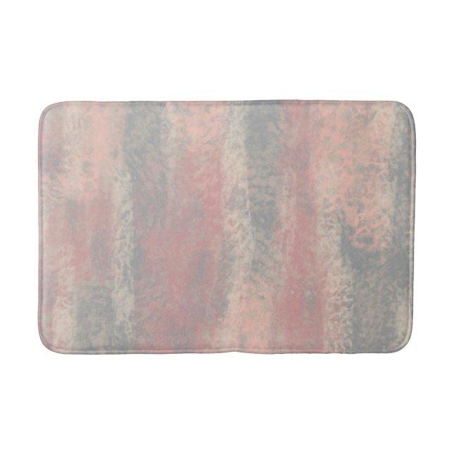 Abstract Soft Hues Gray Beige Pink Bath Mat (Front)