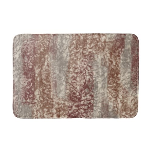 Abstract Soft Hues Gray Beige Wine  Chocolate Bath Mat