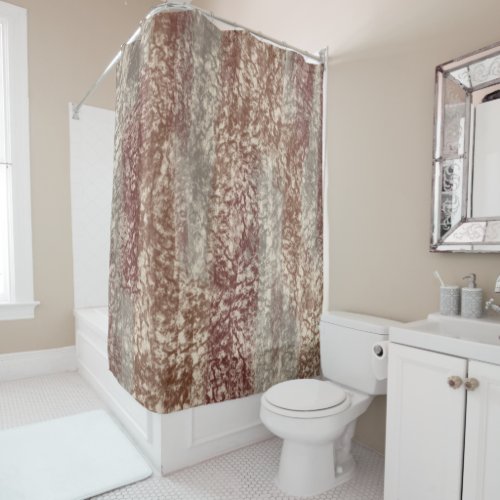 Abstract Soft Hues Gray Beige Wine  Chocolate Shower Curtain