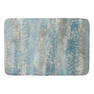 Abstract Soft Hues Gray Teal Bath Mat