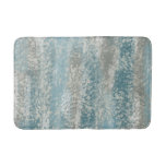 Abstract Soft Hues Gray Teal Bath Mat
