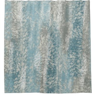 Abstract Soft Hues Gray Teal Shower Curtain
