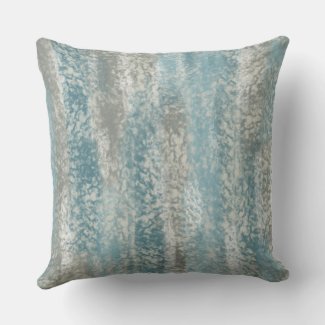 Abstract Soft Hues Gray Teal Throw Pillow