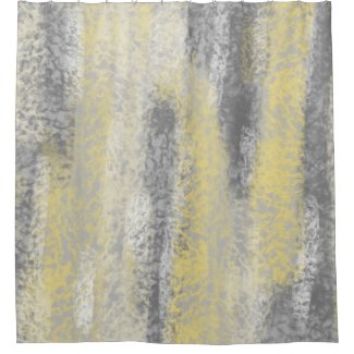 Abstract Soft Hues Gray Yellow Shower Curtain