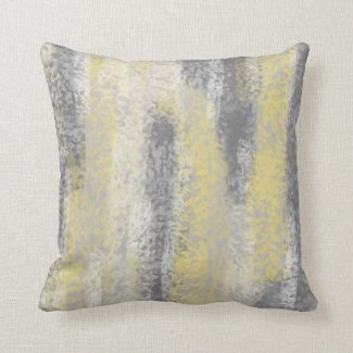Abstract Soft Hues Gray Yellow Throw Pillow