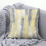Abstract Soft Hues Gray Yellow Throw Pillow