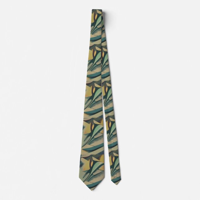 Abstract soft strokes neck tie (Front)