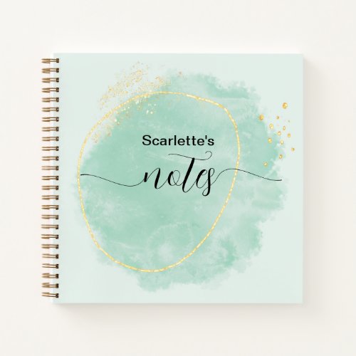 Abstract Softest Gold Glitter Watercolor Art Notebook