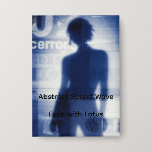 Abstract Sound Wave Face with Lotus – Minimalist S Button