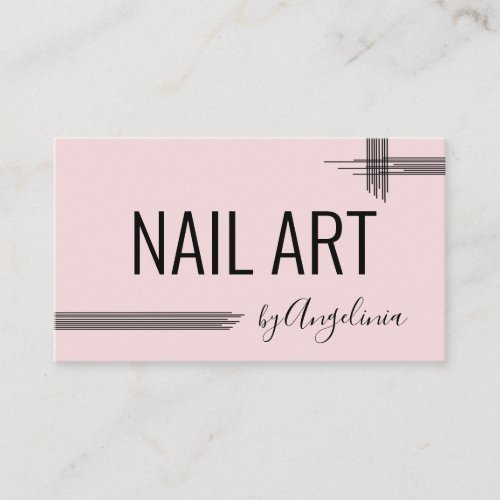 Abstract Spa Massage Sauna Nails Pink Business Card