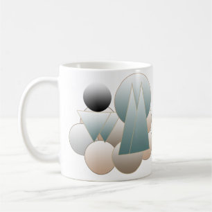 Abstract space art futuristic planet system coffee mug