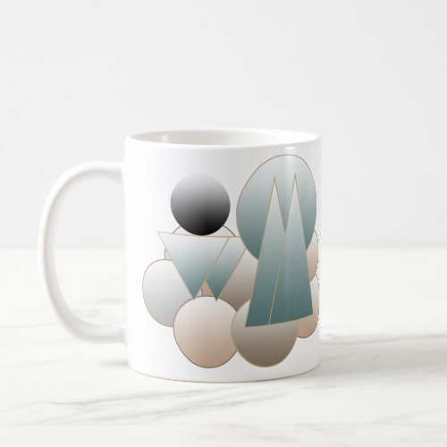 Abstract space art futuristic planet system coffee mug