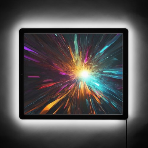 Abstract Space Background Colorful Explosion LED Sign