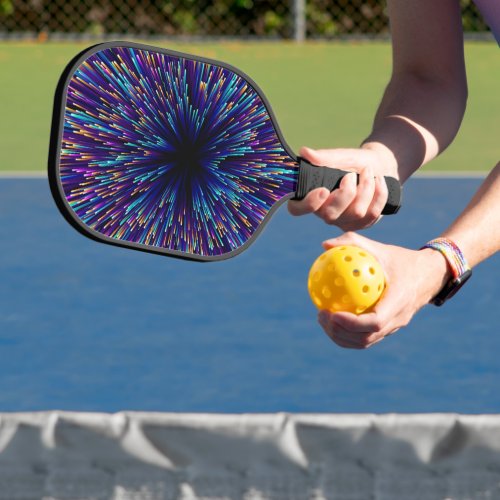 Abstract space blue blast  pickleball paddle