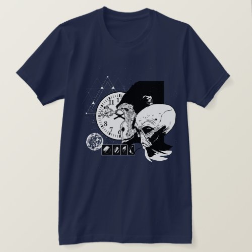 Abstract Space Monkey T_Shirt