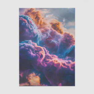 Abstract Space Nebula Art - Colorful Cosmic Tissue Paper